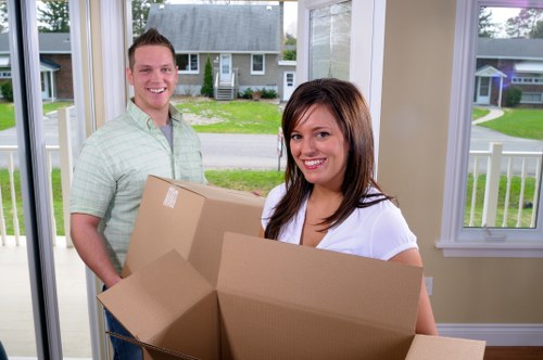 Van and moving boxes for a Rayners Lane household move