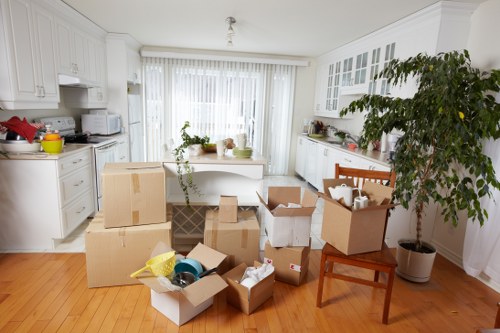 Removal van prepared for a flat move and delivery in Rayners Lane