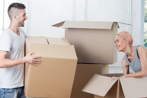 Packed household items ready for transport