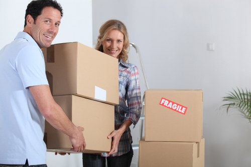 Local moving van helping with residential access in Rayners Lane